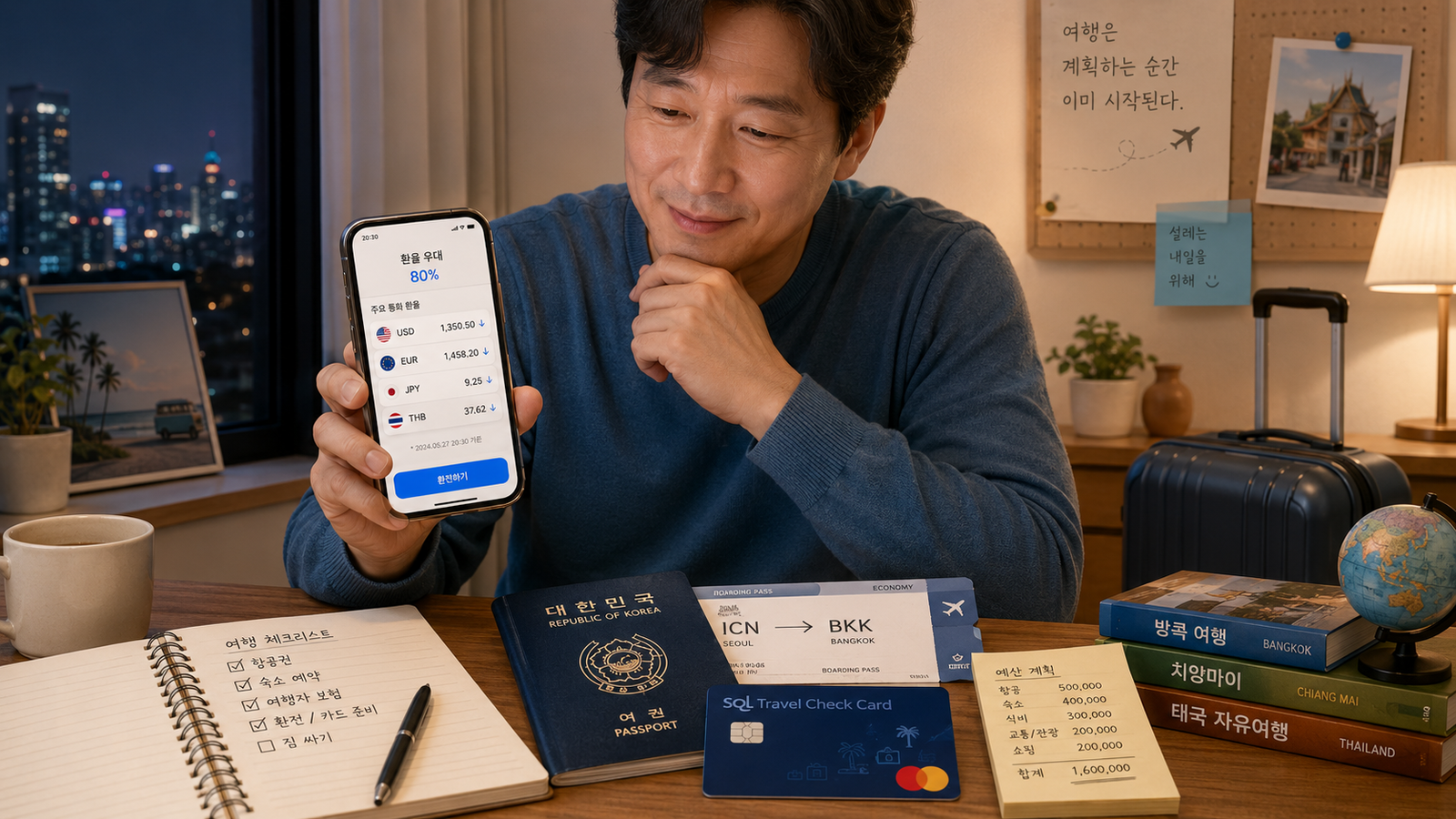신한 SOL트래블 체크카드로 환전과 해외여행을 준비하는 여행자